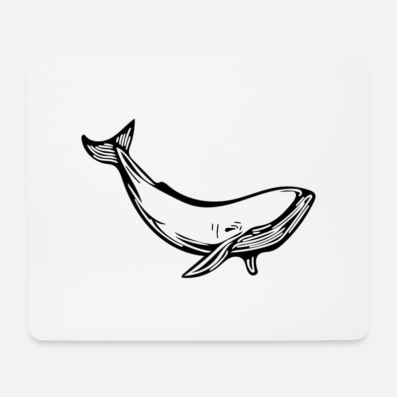 Wal - Mousepad (Querformat) - Weiß