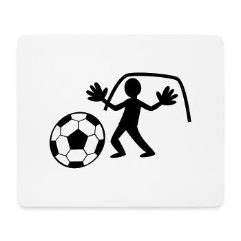 GOALIE with gloves saving the ball - Mouse Pad (horizontal) - white - Front
