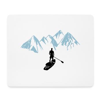 Stand Up Paddle - Berge & Touring Abenteuer SUP - Mousepad (Querformat) - Weiß - Vorne