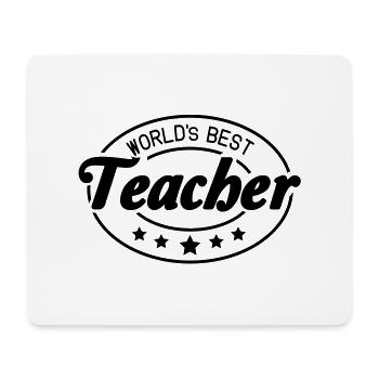 worlds_best_teacher__f1 - Mousepad (Querformat) - Weiß - Vorne