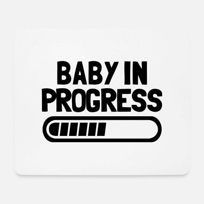 Baby Inside - Mousepad (Querformat) - Weiß