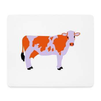 Kuh Vektor gefleckt - Mousepad (Querformat) - Weiß - Vorne