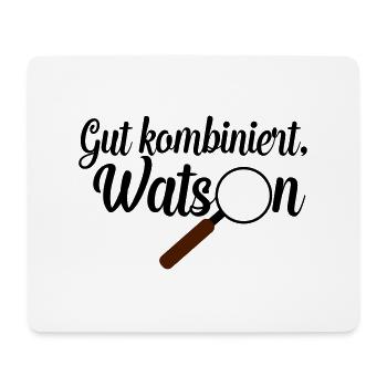 gut kombiniert watson - Mousepad (Querformat) - Weiß - Vorne