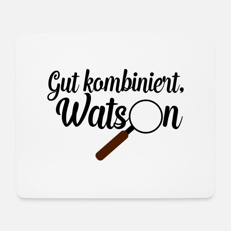 gut kombiniert watson - Mousepad (Querformat) - Weiß
