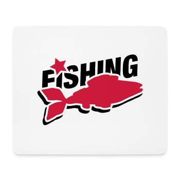 fishing_design_wo2 - Mousepad (Querformat) - Weiß - Vorne