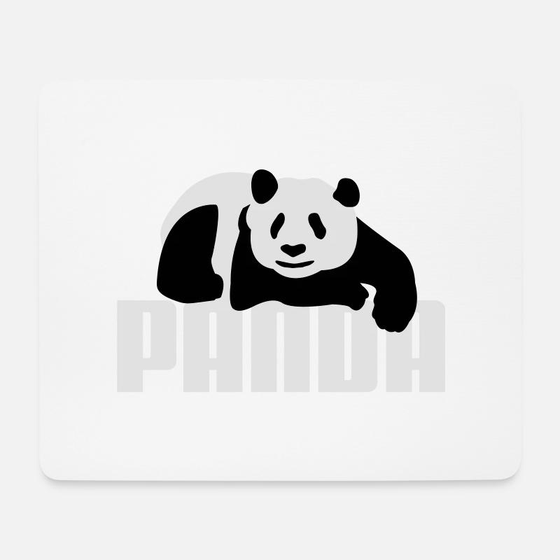 Panda - Tapis de souris (format paysage) - blanc