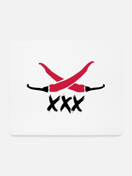 Chilli XXX - Mousepad (Querformat) - Weiß