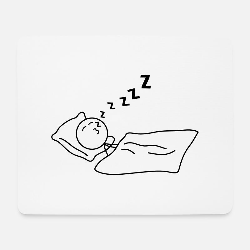 Sleeping - Mousepad (Querformat) - Weiß