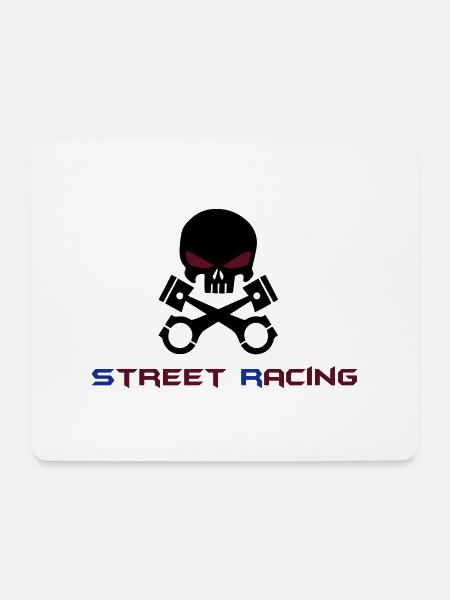 STREET RACING - Mouse Pad (horizontal) - white