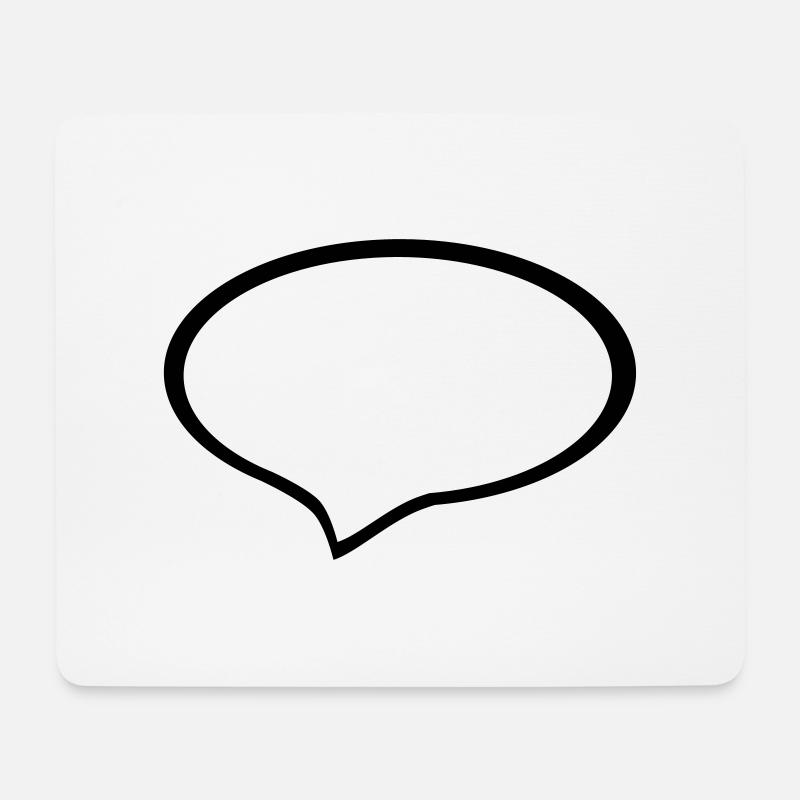 sprechblase - Mousepad (Querformat) - Weiß