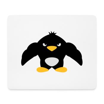 Muscle Penguin - Tapis de souris (format paysage) - blanc - Devant