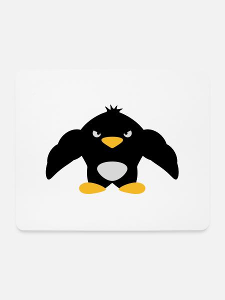 Muscle Penguin - Mousepad (Querformat) - Weiß