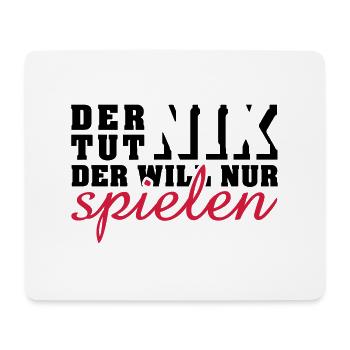 der tut nix, der will nur spielen (2c) - Mousepad (Querformat) - Weiß - Vorne