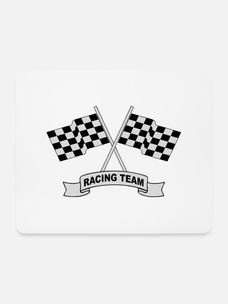 racing team flags - Mousepad (Querformat) - Weiß