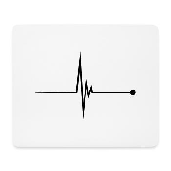 Heartbeat Pulse - Tapis de souris (format paysage) - blanc - Devant