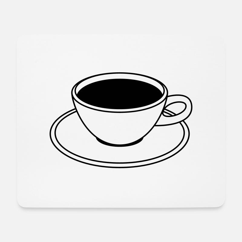 Coffee Cup - Mousepad (Querformat) - Weiß
