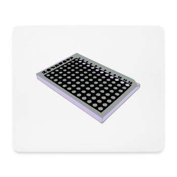 96 Well Plate / 96 perforated plate - Mouse Pad (horizontal) - white - Front