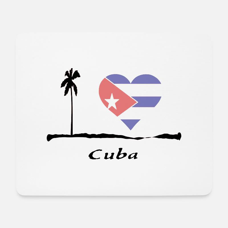 cuba - Mousepad (Querformat) - Weiß