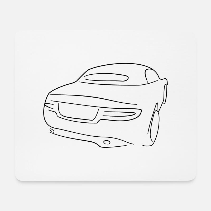 Cabrio heck Tribal - Mousepad (Querformat) - Weiß