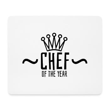CHEF OF THE YEAR - Tapis de souris (format paysage) - blanc - Devant