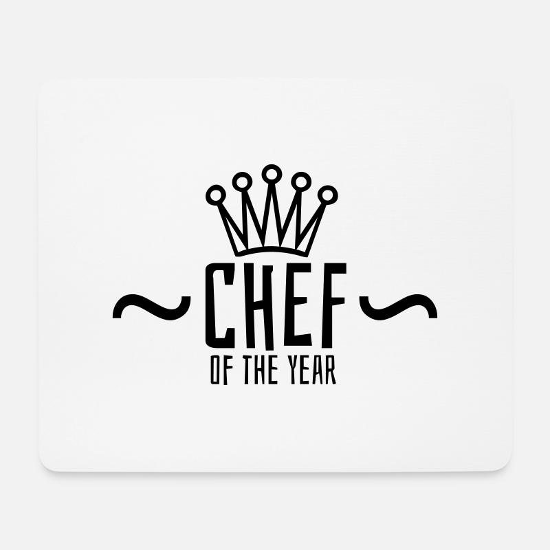 CHEF OF THE YEAR - Mousepad (Querformat) - Weiß