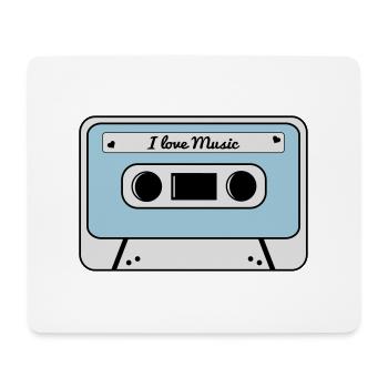 Kassette - Mousepad (Querformat) - Weiß - Vorne