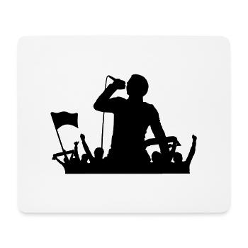 Mann Sänger Fans - Mousepad (Querformat) - Weiß - Vorne
