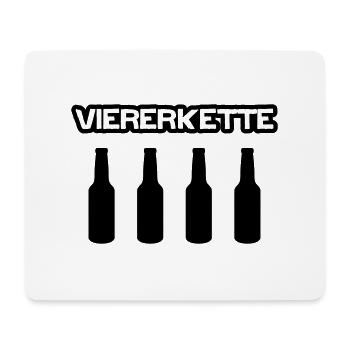 Viererkette - Mousepad (Querformat) - Weiß - Vorne