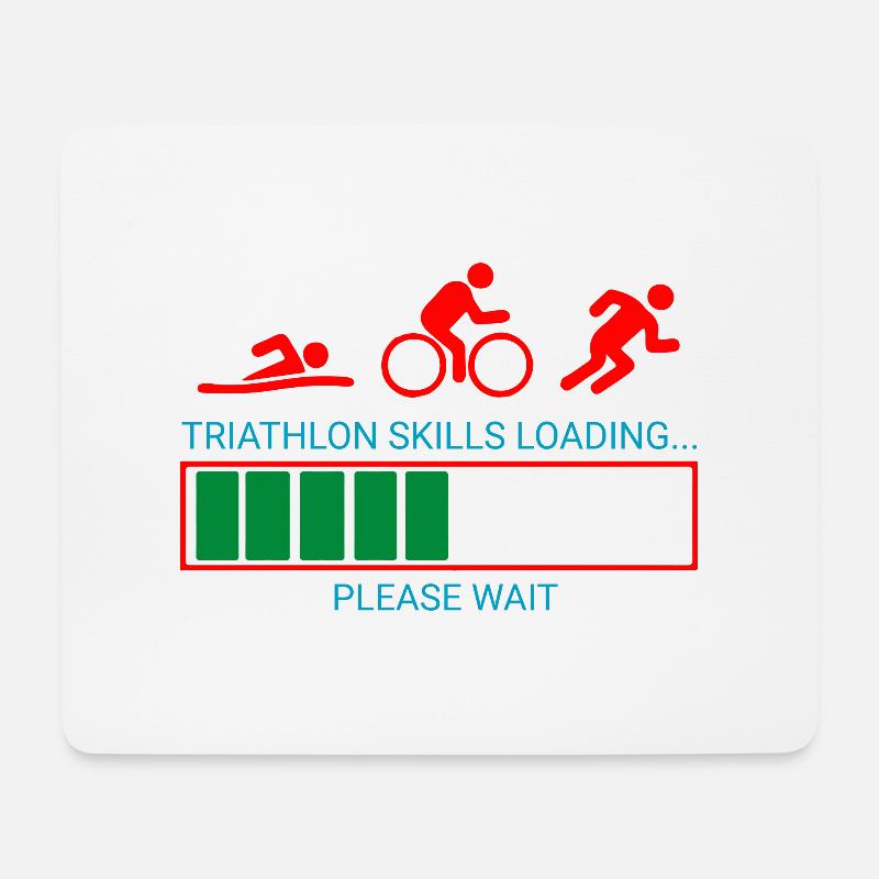 Triathlon Swim Bike Run - Mousepad (Querformat) - Weiß