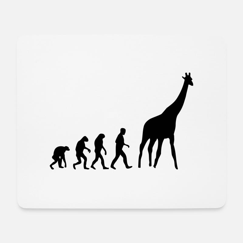 giraffe evolution - Mousepad (Querformat) - Weiß