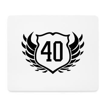 40 - Mousepad (Querformat) - Weiß - Vorne