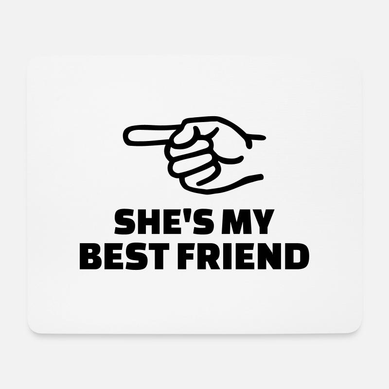 Freundin - Mousepad (Querformat) - Weiß