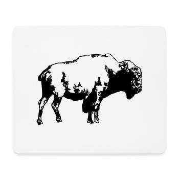 Buffalo - Bull - Mouse Pad (horizontal) - white - Front