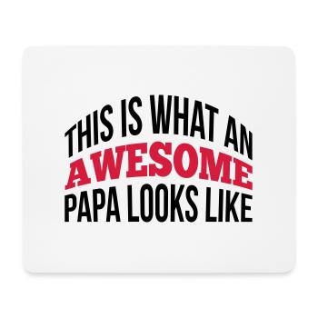Papa - Tapis de souris (format paysage) - blanc - Devant