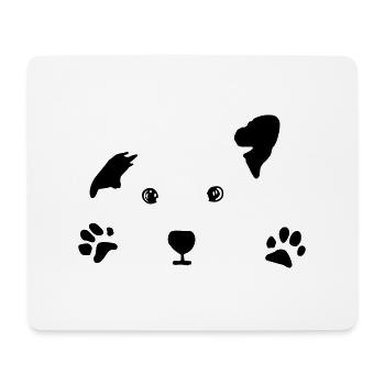 Hund, Hündchen, Hundegesicht - Mousepad (Querformat) - Weiß - Vorne