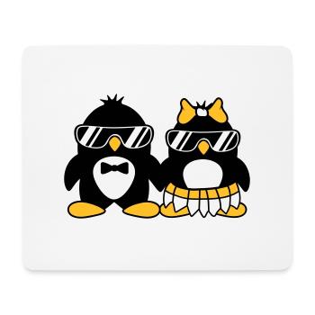 penguin couple dear paerchen in love sunglasses - Mouse Pad (horizontal) - white - Front