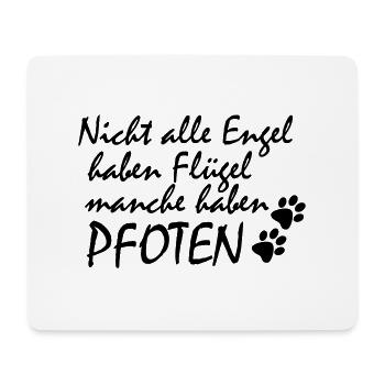 Pfoten Engel - Mousepad (Querformat) - Weiß - Vorne