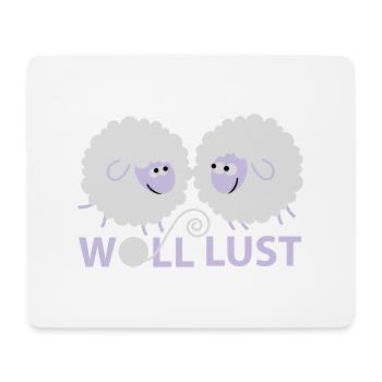 Woll Lust - Mousepad (Querformat) - Weiß - Vorne