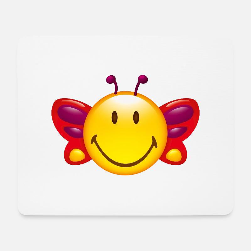 Smiley Butterfly - Mouse Pad (horizontal) - white
