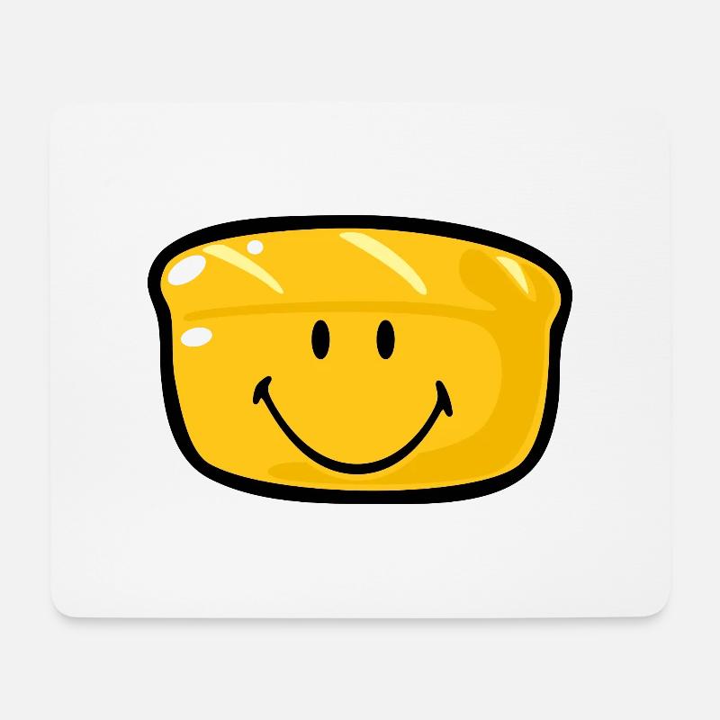 Smiley Bread - Mousepad (Querformat) - Weiß