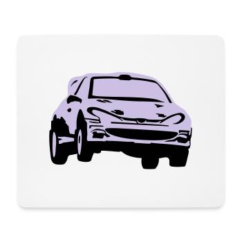 Rally car, race car - Mouse Pad (horizontal) - white - Front