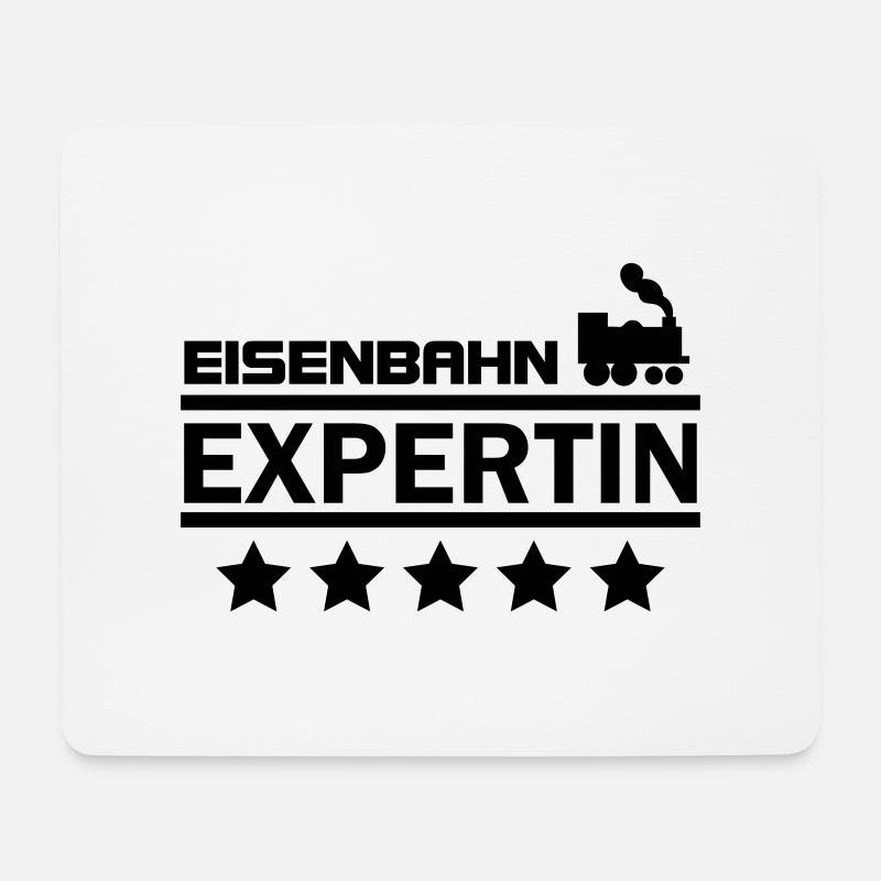 Eisenbahn Expertin - Mousepad (Querformat) - Weiß