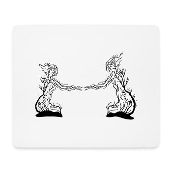 Homme_et_femme_mw6 - Tapis de souris (format paysage) - blanc - Devant