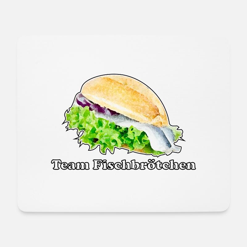 Team Fischbrötchen - Mousepad (Querformat) - Weiß