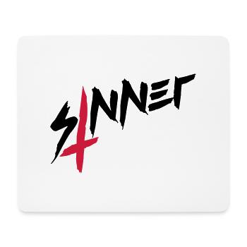 Sinner Kreuz Umgedreht - Mousepad (Querformat) - Weiß - Vorne