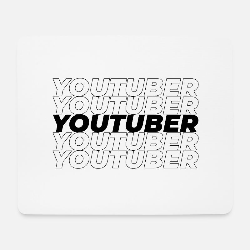 YouTuber - Mousepad (Querformat) - Weiß