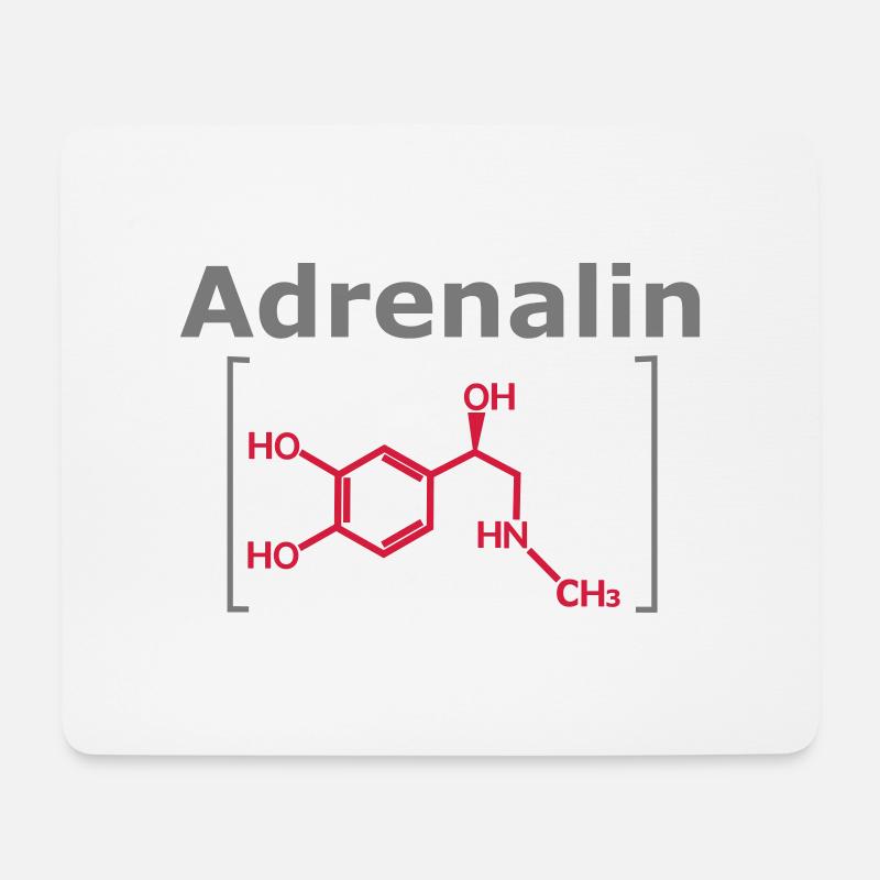 Adrenalin - Mousepad (Querformat) - Weiß