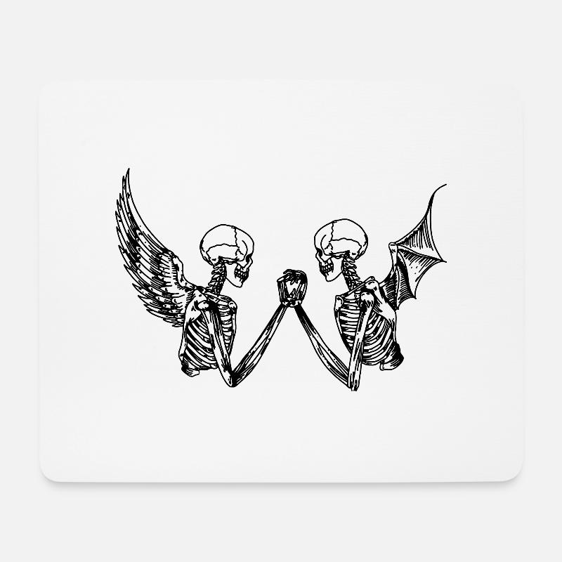 Skelette - Mousepad (Querformat) - Weiß