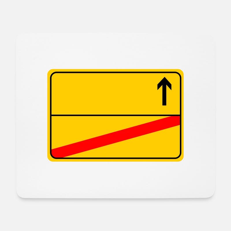 Ortsschild - Mousepad (Querformat) - Weiß