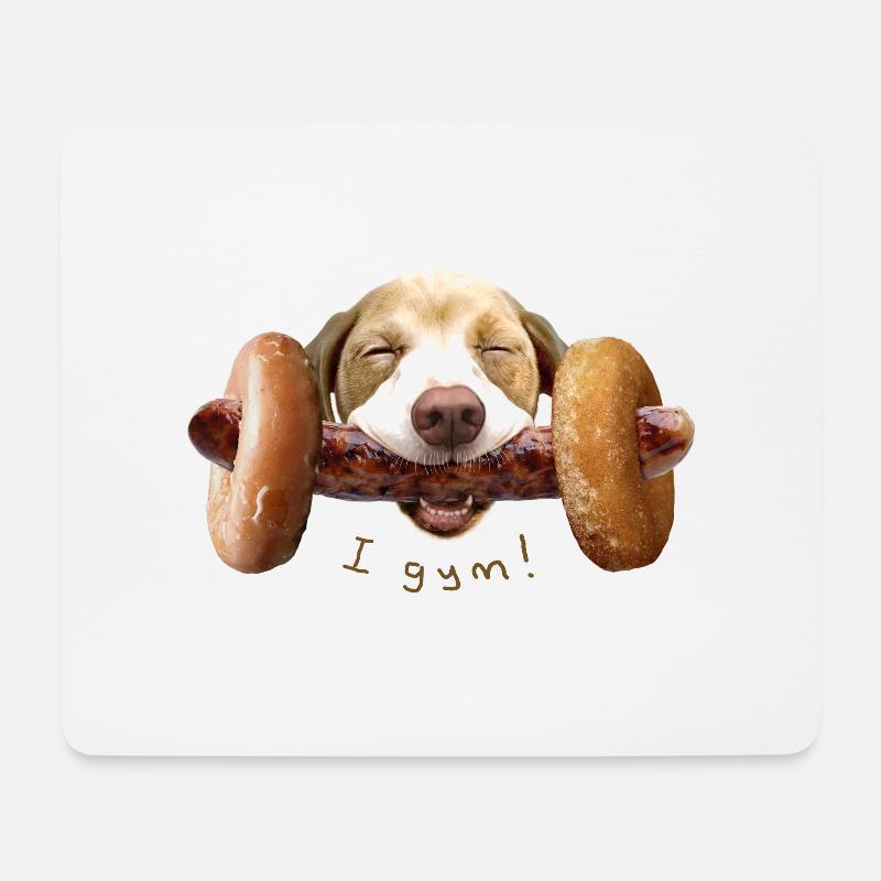 I GYM! - Mousepad (Querformat) - Weiß